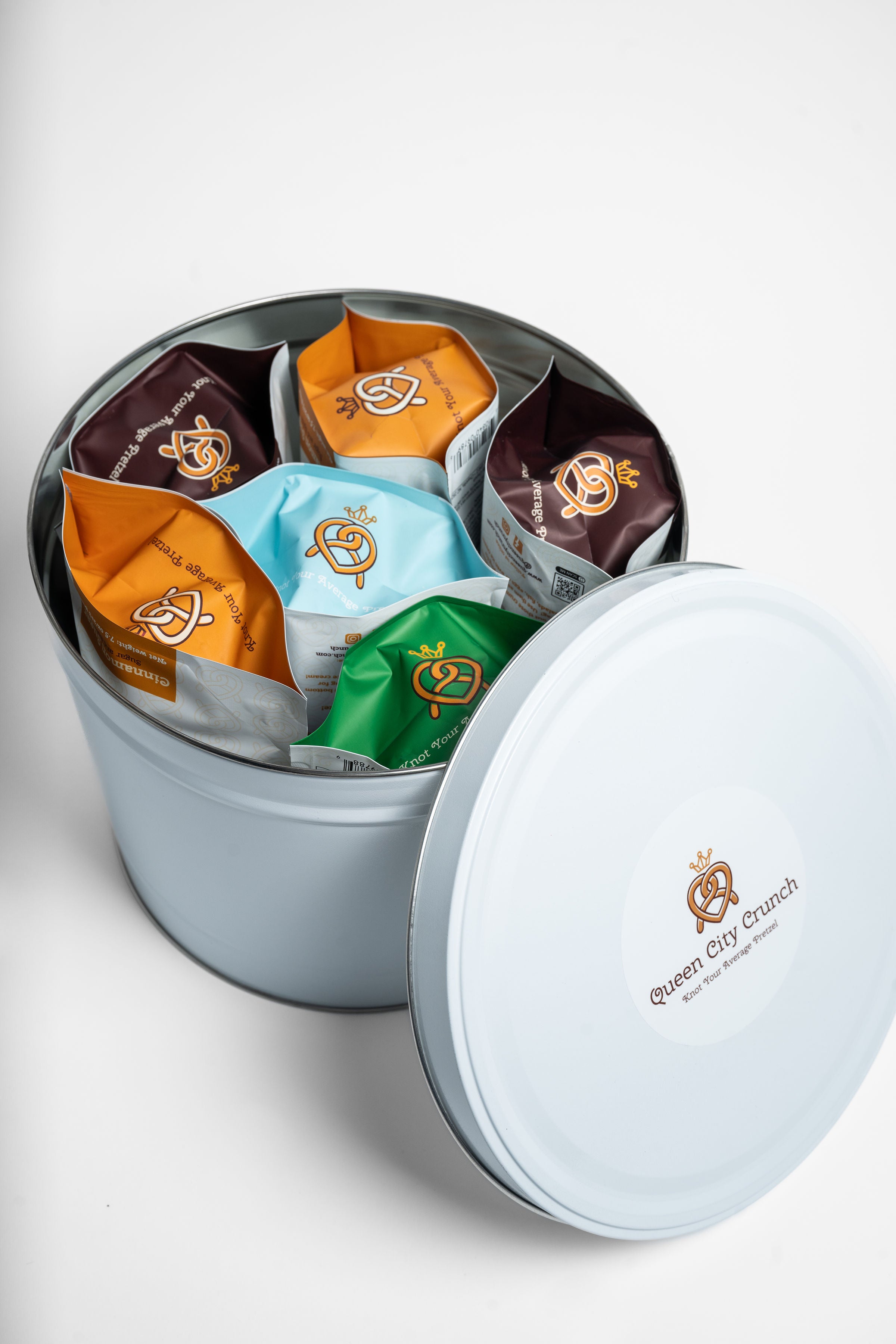 Personalized White Party Tin with Logo (10 minimum)